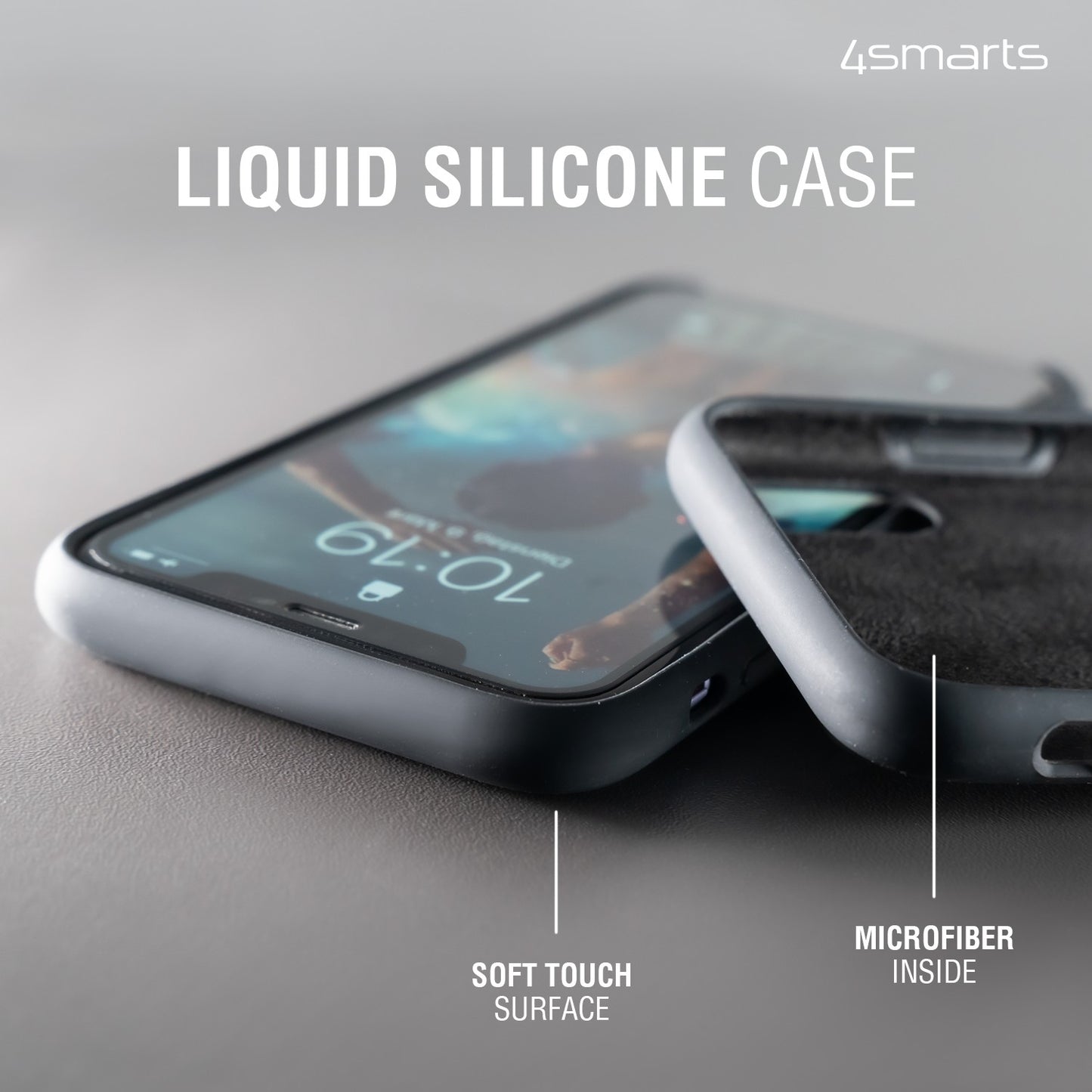 4smarts Liquid Silicone Case Cupertino mit UltiMag für Apple iPhone 14 schwarz