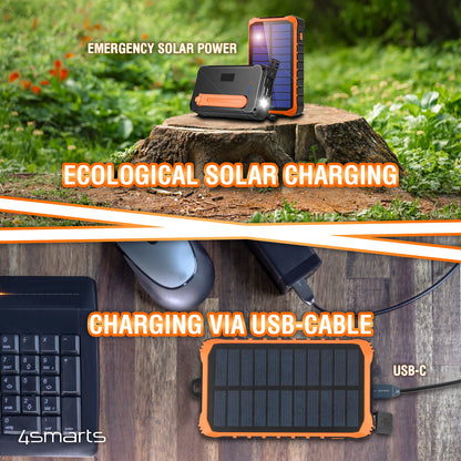 4smarts Solar Powerbank Prepper 12000mAh