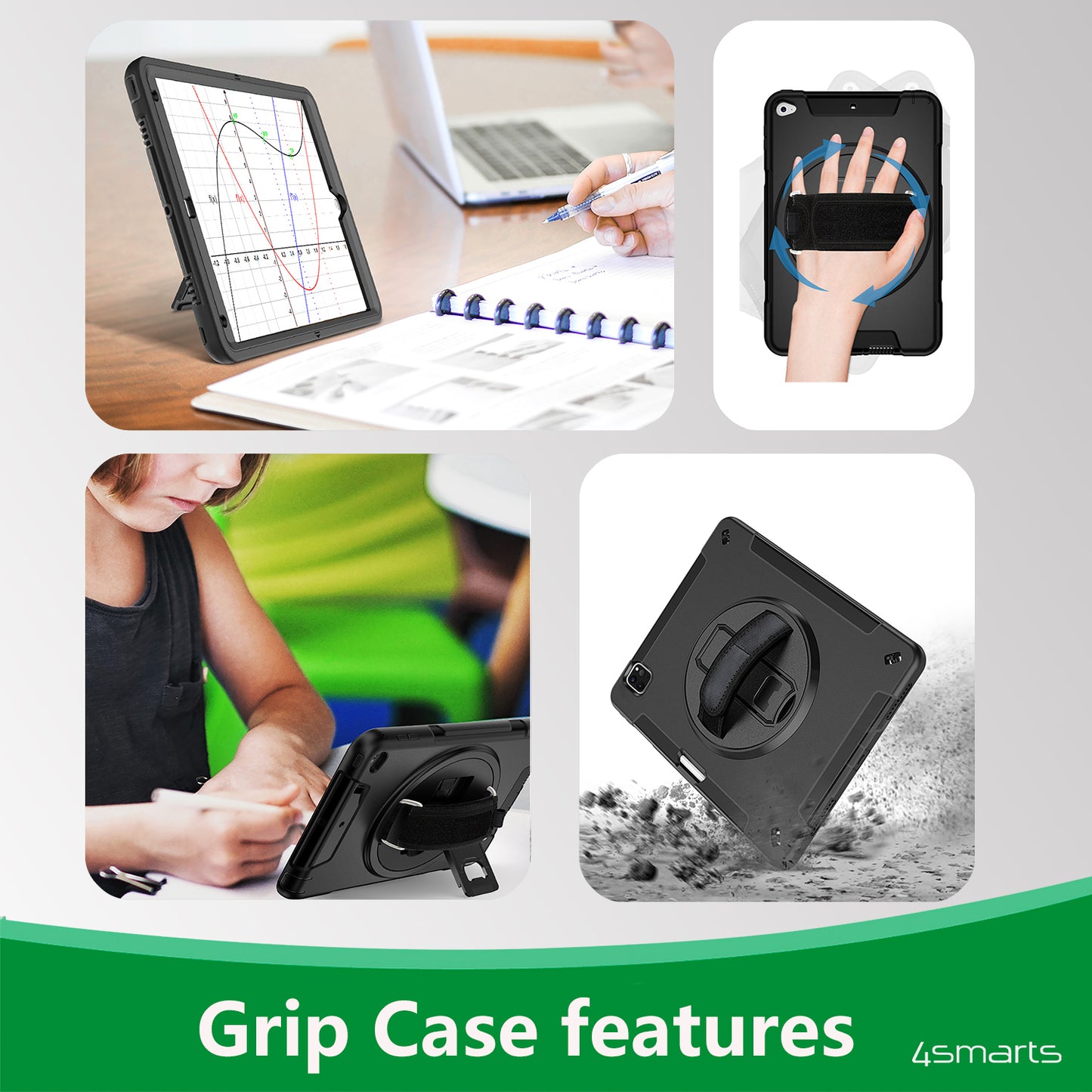 4smarts Rugged Case Grip für Apple iPad Pro 11" (M4, 2024)