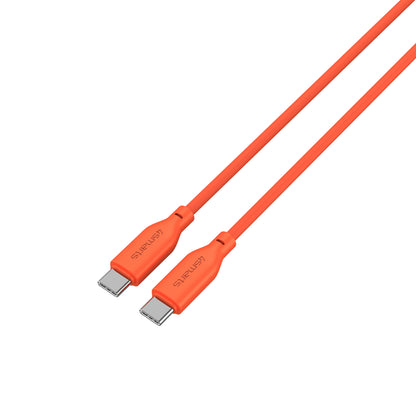 4smarts USB-C / USB-C Silikon-Kabel High Flex 60W 1,5m orange