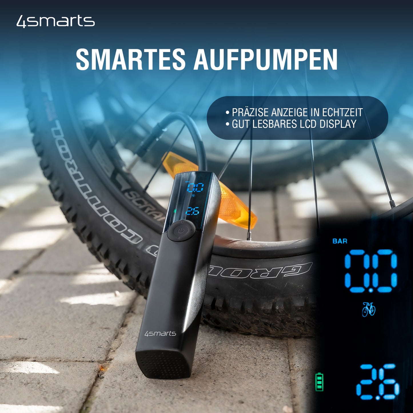 4smarts Elektrische Mini-Luftpumpe VoltPump, universal