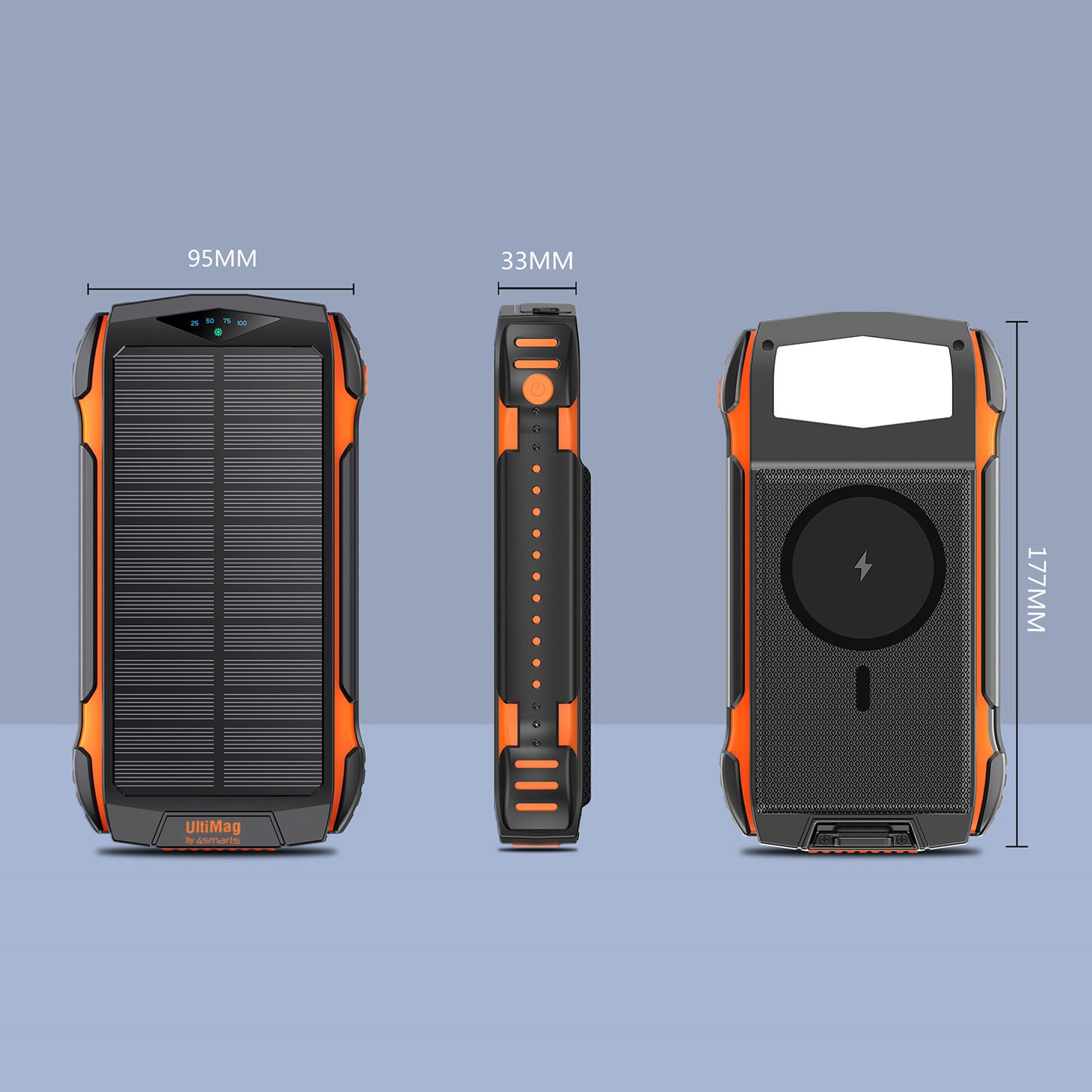 4smarts Solar Powerbank Rugged TitanPack UltiMag 20000mAh schwarz