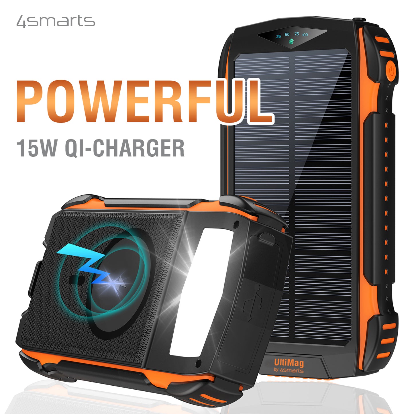 4smarts Solar Powerbank Rugged TitanPack UltiMag 20000mAh schwarz