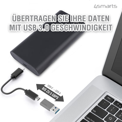 4smarts Passiver Adapter USB-A 3.0 auf USB-C 2er Set