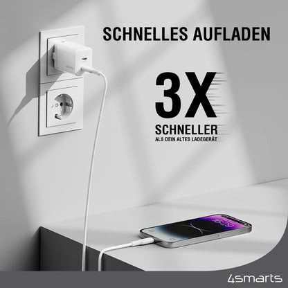 4smarts Ladegerät PDPlug Dual 36W GaN 2C weiß