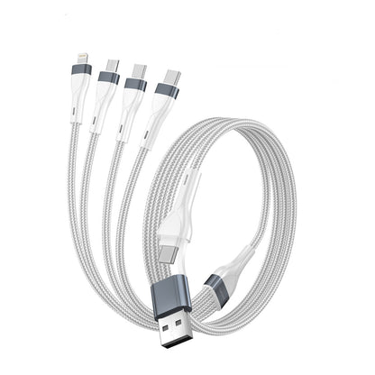 4smarts USB-C/A Multi-Ladekabel 4in2 25cm, weiß