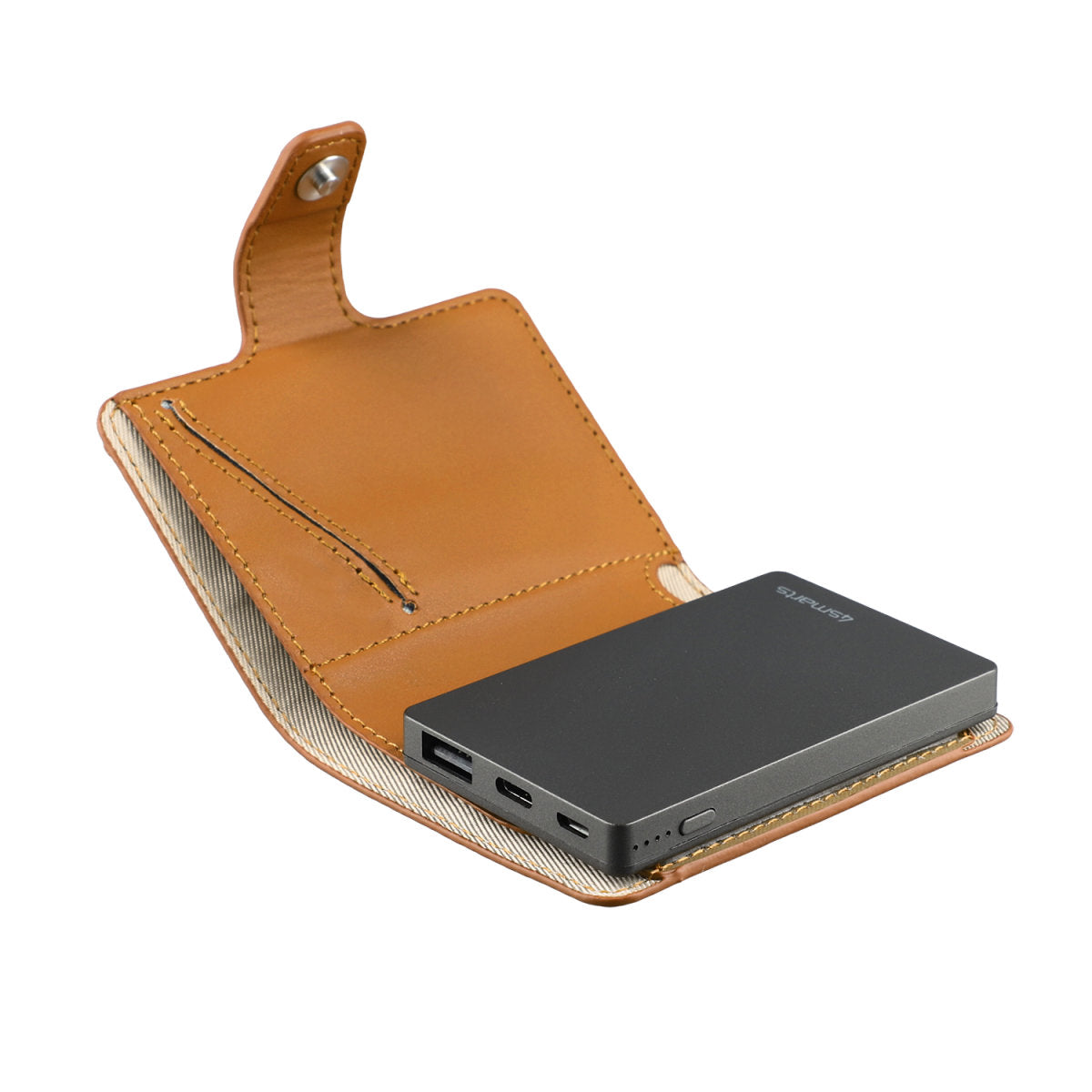 4smarts Powerbank PowerWallet 3000mAh, cognac