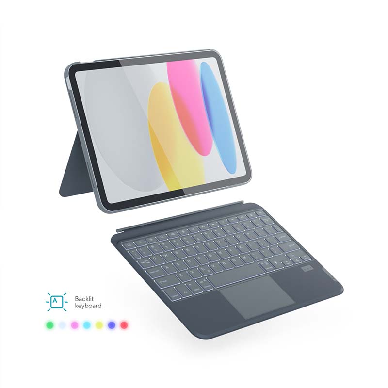 Epico Backlit Keyboard Case for iPad 10,2" - CZ/gray