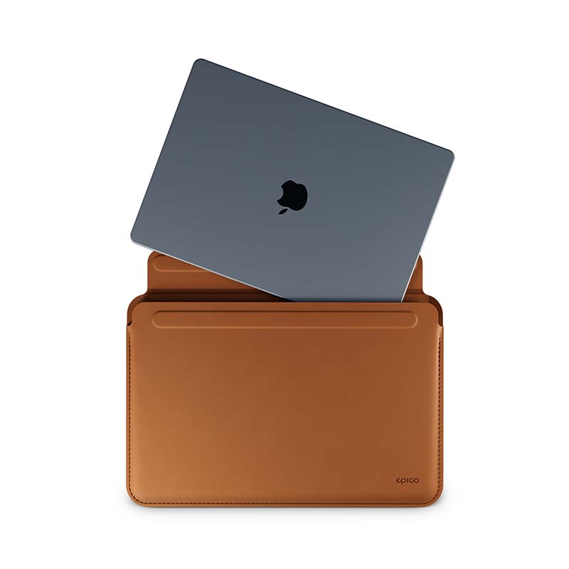 Epico Leather Sleeve for MacBook Air 15" - brown