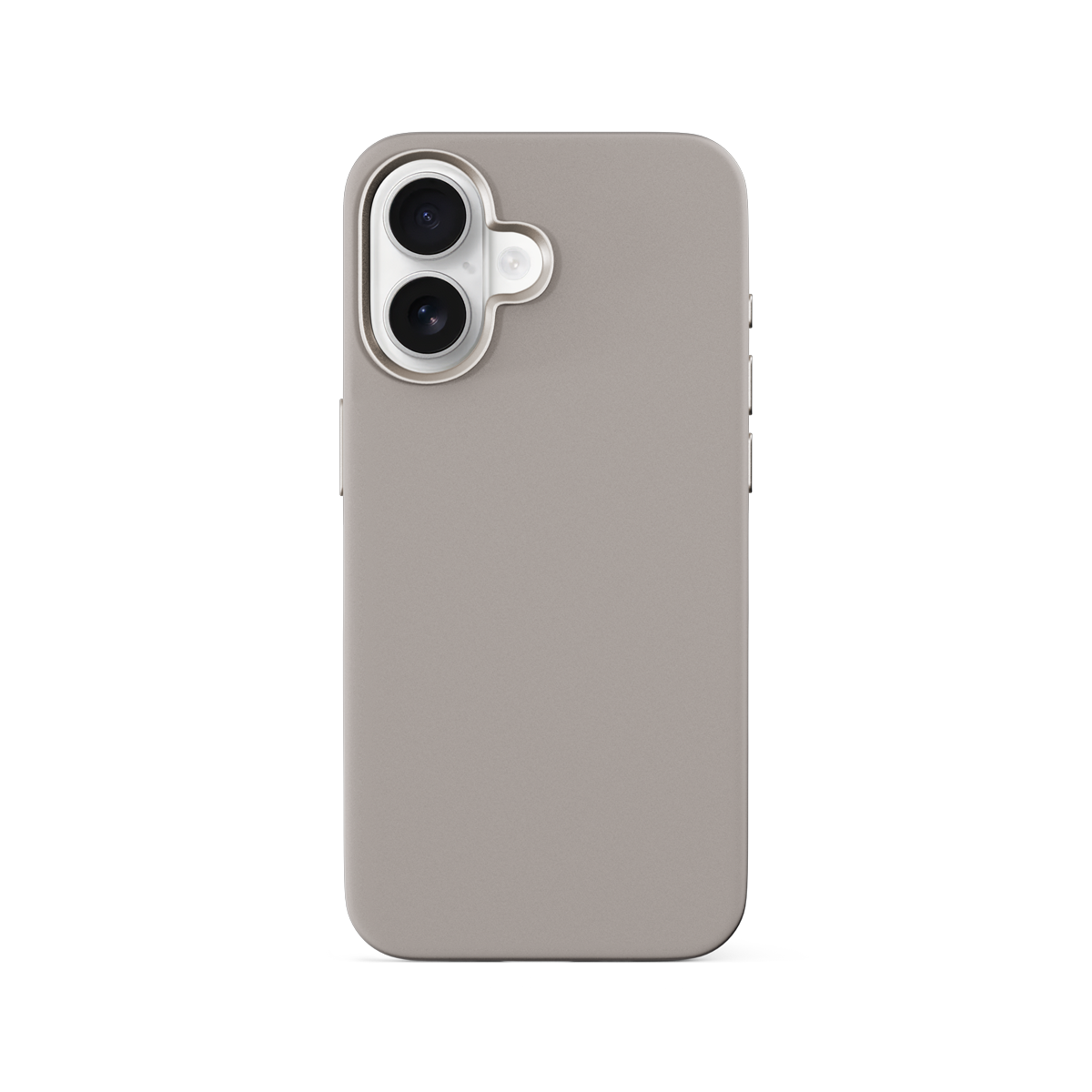 Epico Mag+ Silicone Case with Aluminium details for iPhone 16 Plus - titanium beige