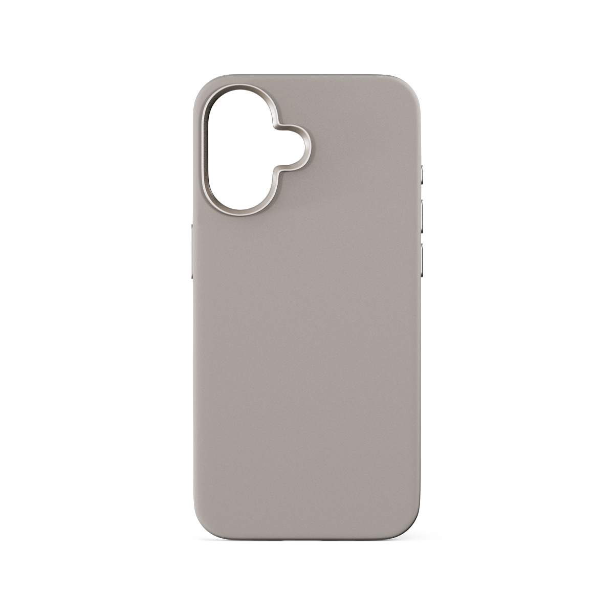 Epico Mag+ Silicone Case with Aluminium details for iPhone 16 Plus - titanium beige