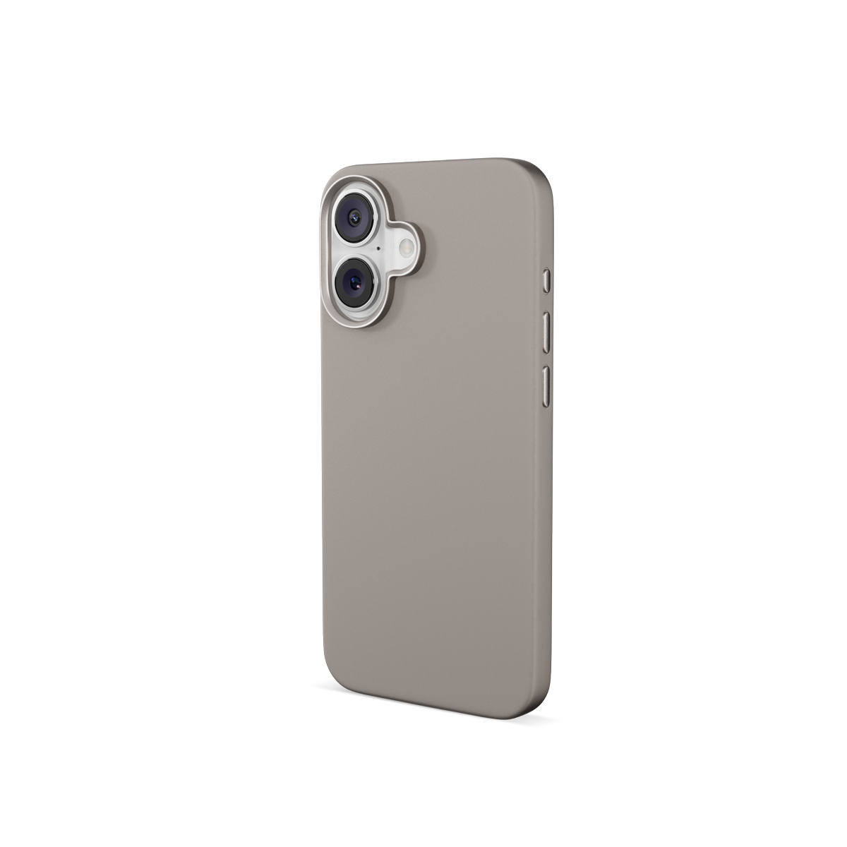 Epico Mag+ Silicone Case with Aluminium details for iPhone 16 Plus - titanium beige