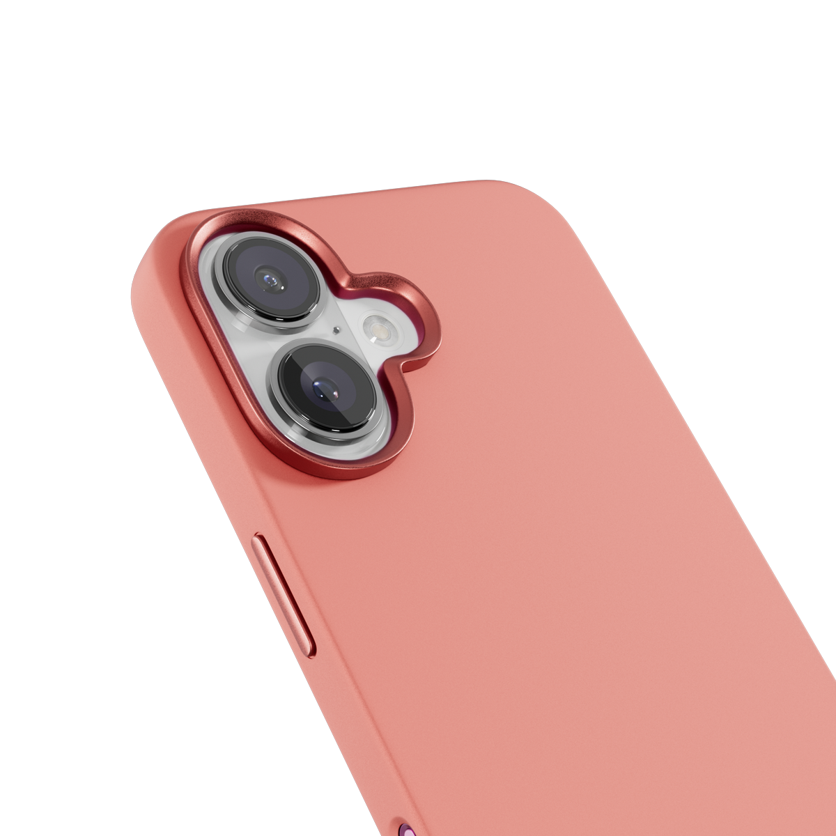 Epico Mag+ Silicone Case with Aluminium details for iPhone 16 Plus - peach pink