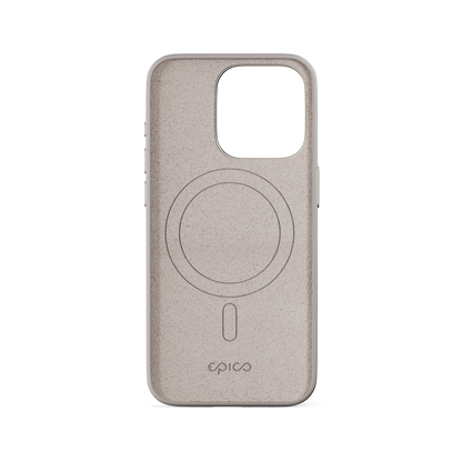 Epico Mag+ Silicone Case with Aluminium details for iPhone 16 Pro Max - titanium beige