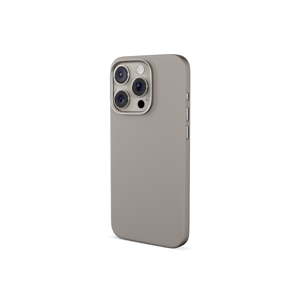 Epico Mag+ Silicone Case with Aluminium details for iPhone 16 Pro Max - titanium beige