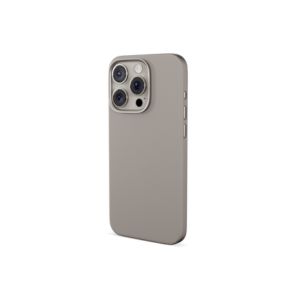 Epico Mag+ Silicone Case with Aluminium details for iPhone 16 Pro Max - titanium beige