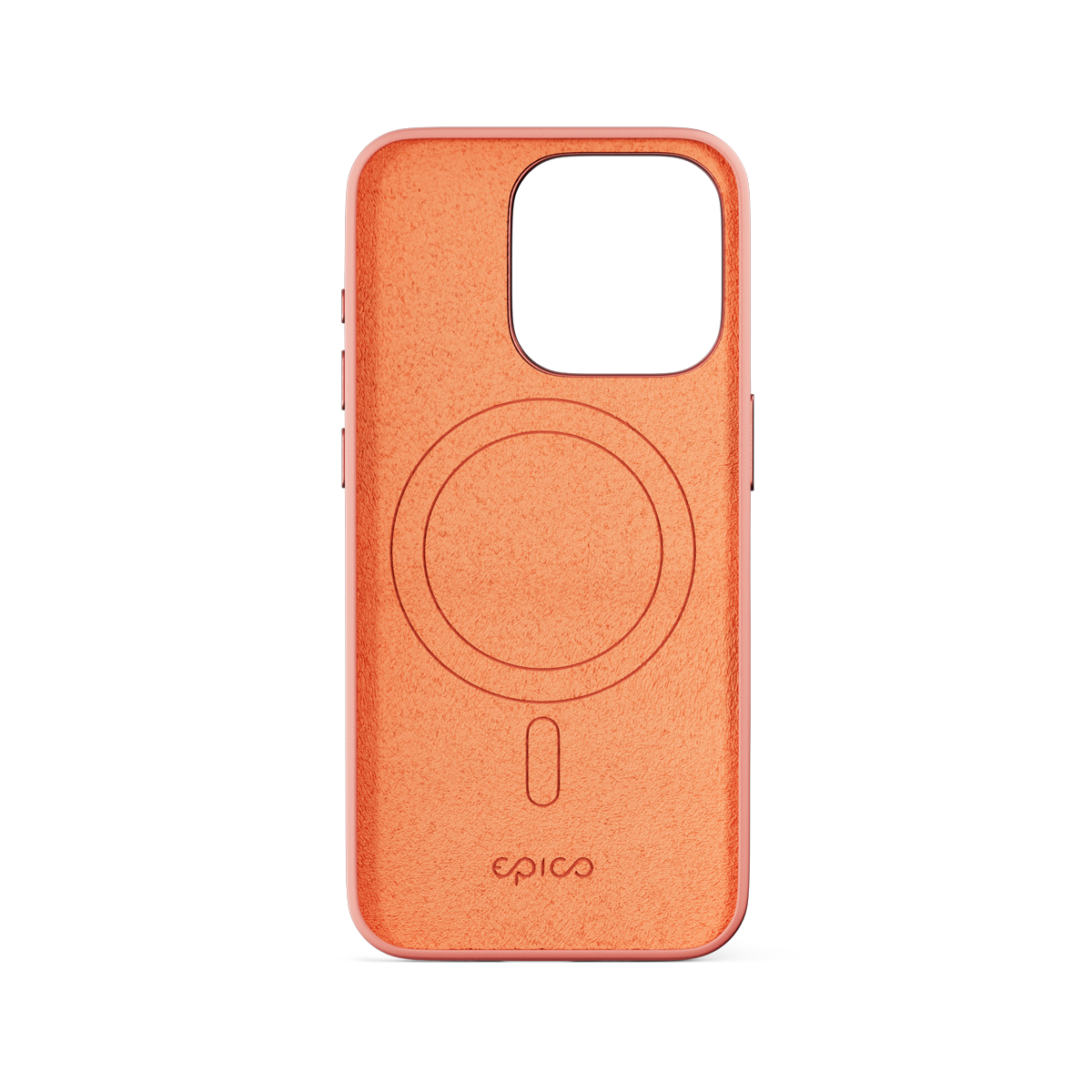 Epico Mag+ Silicone Case with Aluminium details for iPhone 16 Pro Max - peach pink