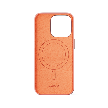 Epico Mag+ Silicone Case with Aluminium details for iPhone 16 Pro Max - peach pink