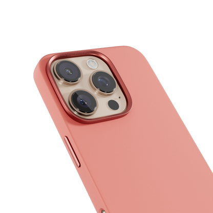 Epico Mag+ Silicone Case with Aluminium details for iPhone 16 Pro Max - peach pink