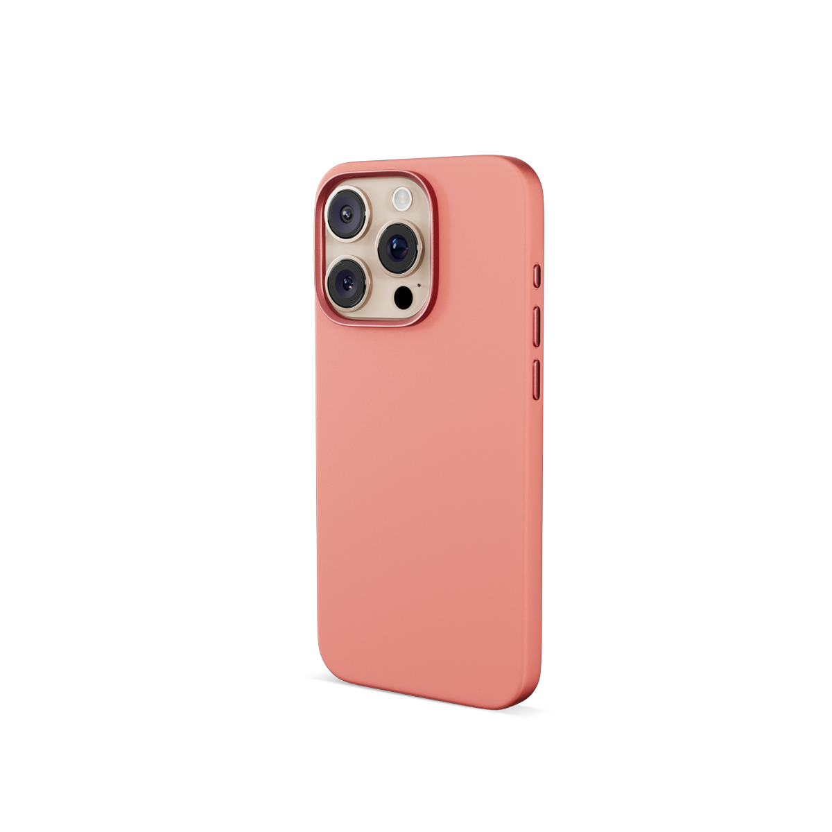 Epico Mag+ Silicone Case with Aluminium details for iPhone 16 Pro Max - peach pink