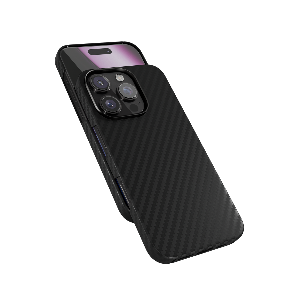 Epico Mag+ Hybrid Carbon Case iPhone 16 Pro - black